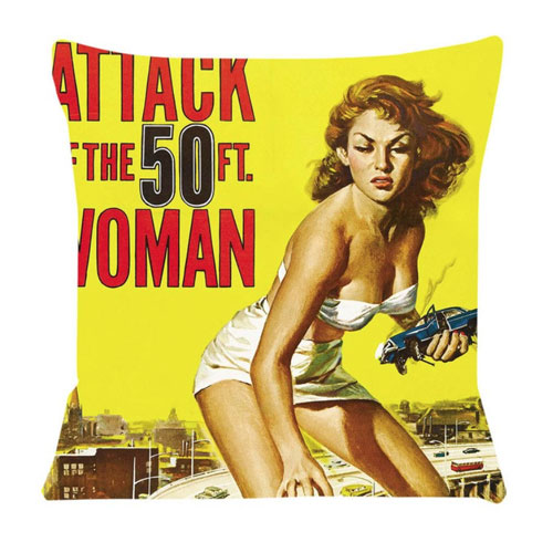Attack of the 50 Foot Woman Pillow