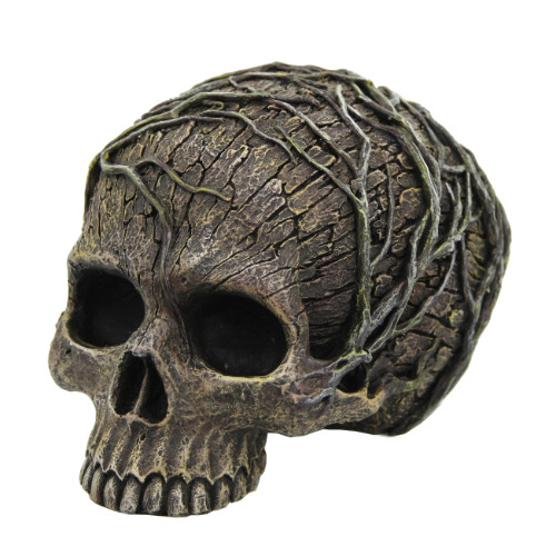 Hand-Painted Resin Tree Spirit Skull