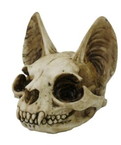 Hand-Painted Resin Bastet Skull