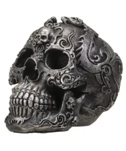Hand-Painted Resin Gothic Skull