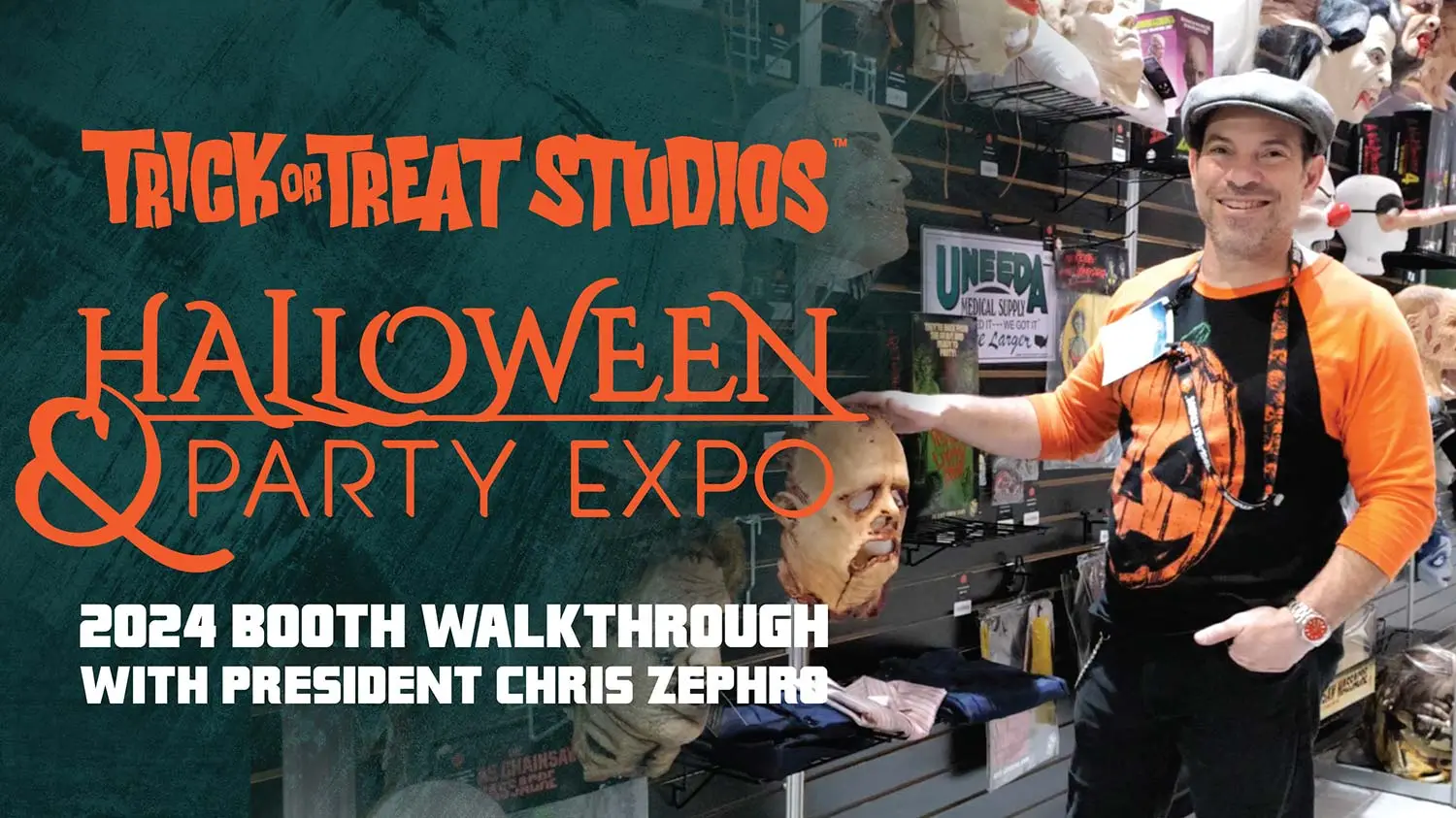 Trick or Treat Studios Booth at the 2024 Halloween & Party Expo in Las Vegas with President Chris Zephro!