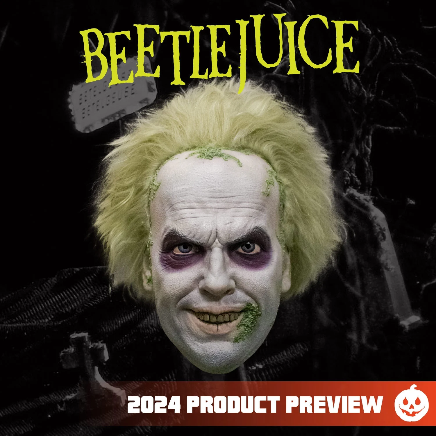 2024 Trick or Treat Studios Beetlejuice Deluxe Injection Mask